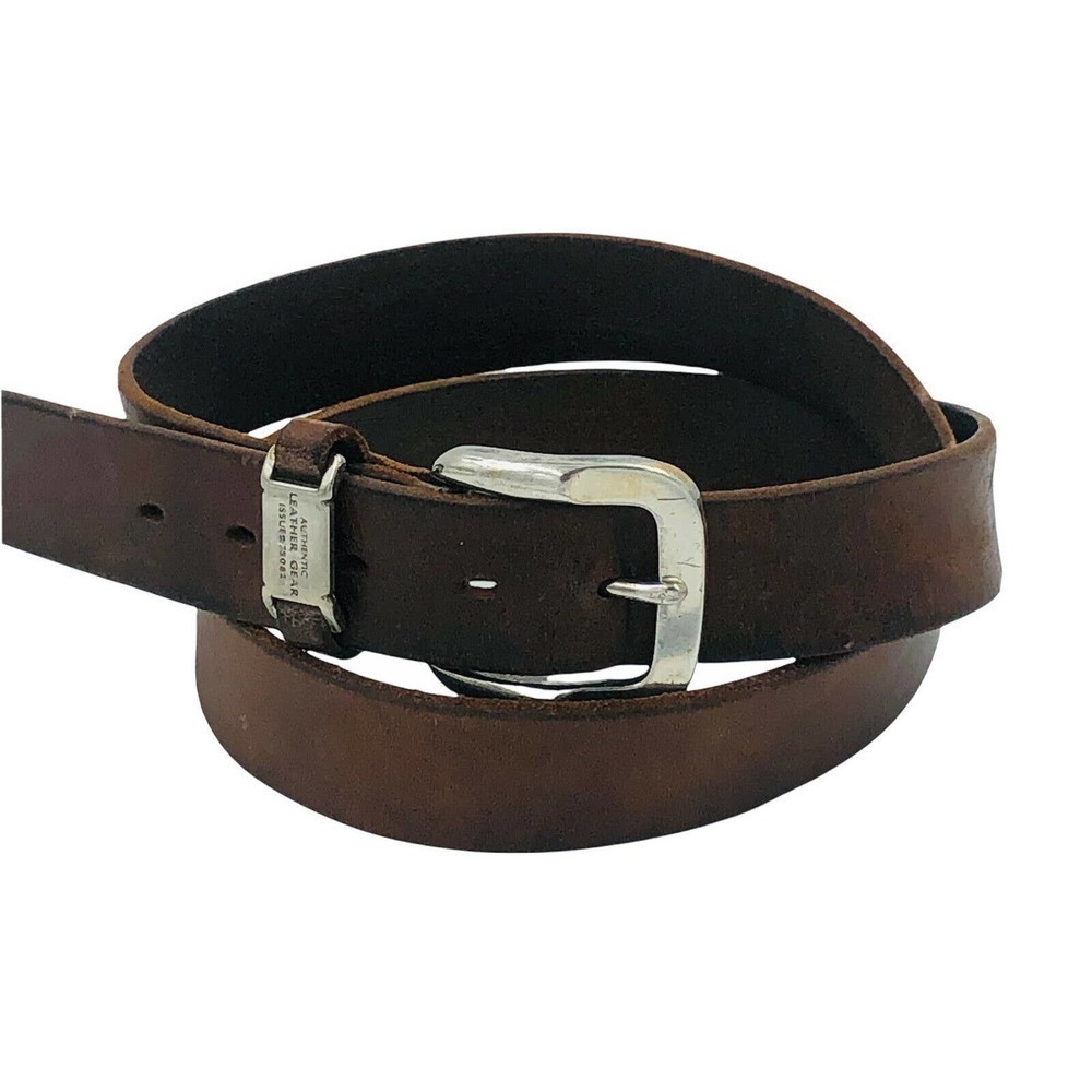 Roundtree & Yorke Belt Brown Leather Cowhide Size 42 Leather EUC